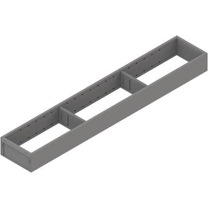 AMBIA-LINE ramki do szuflady standardowej, do LEGRABOX/MERIVOBOX, stal, dł.=600 mm, szerokość=100 mm+szary indium mat*P/U: 1
