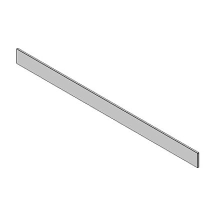 MERIVOBOX element dekoracyjny - przód, wysokość E, szer. korpusu KB=1200 mm (18/19 mm), szkło przezroczyste NISKI (1058 x 75)