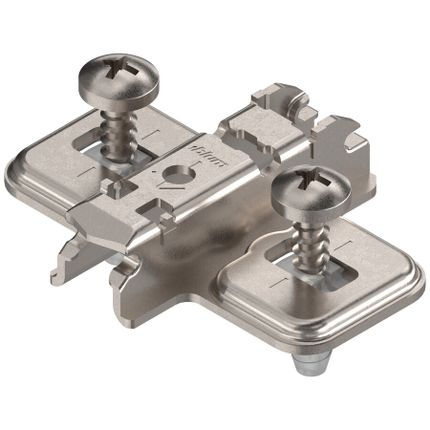 Prowadnik krzyżakowy do zawiasu CLIP - nikiel / dyst. 3 mm / wys. 11.5 mm / regul. wysokości / Expando