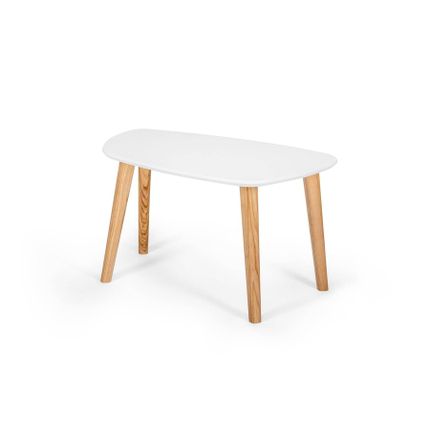 Stolik kawowy ENDOCARP 68x41x40 cm - biały
