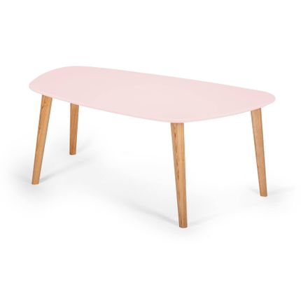 Stolik kawowy ENDOCARP 110x66x45 cm - różowy
