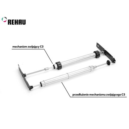 Przedłużenie mechanizmu C3 - aluminium