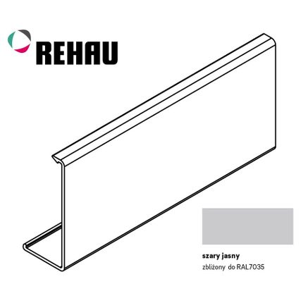 Pokrywa do prowadnicy FRAME - jasny szary / dł. 250 cm 