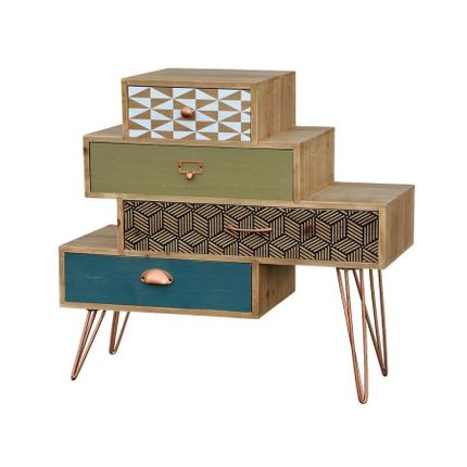 Komoda drewniana retro PORTOFINO 039 - 4 szuflady