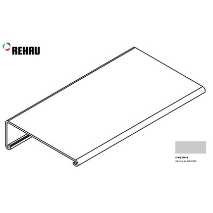Listwa maskująca FRAME górna (pokrywa) - jasny szary / dł. 250 cm