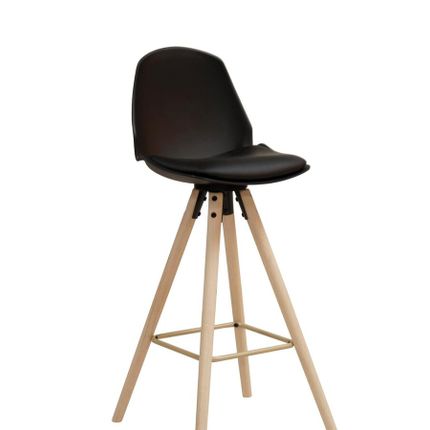 Hoker I_OSLO 105,5 cm - czarny/dąb bielony