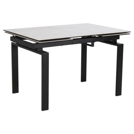 Stół rozkładany HUDDERSFIELD 120/200x85 - biały/czarny