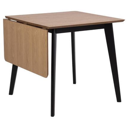 Stół rozkładany ROXBY 80/120x80 - dąb/czarny