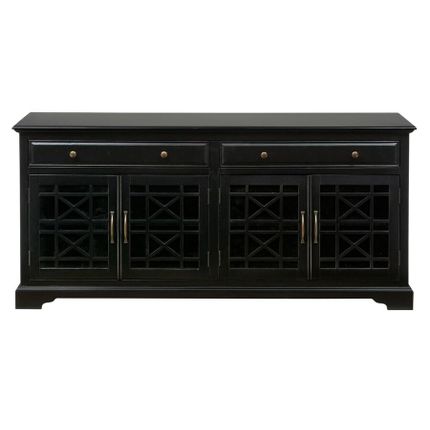 Komoda 4-drzwiowa AVOLA ANTIQUE BLACK 4D/2S - czarny