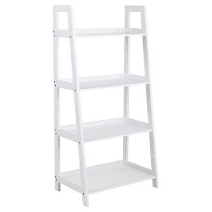 Regał drabinkowy WALLY 130 cm - biały