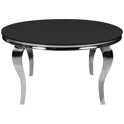 Stół okrągły glamour Ø100 cm TH780-2 - czarny