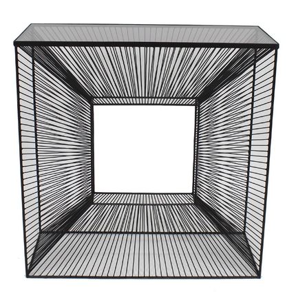Konsola metalowa 3D TOYJ19-213 80x35x81 cm - czarny