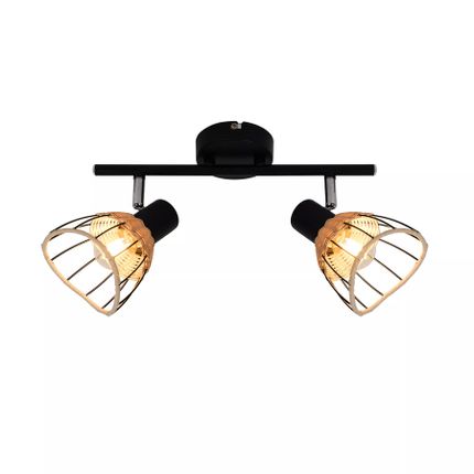 Lampa sufitowa GENT P20084-2TU - czarny/naturalny