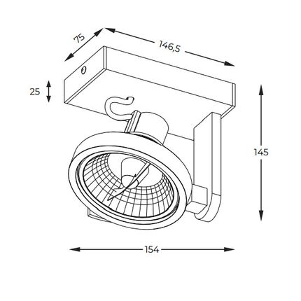 Lampa spot MASTER ACGU10-180-N - biały