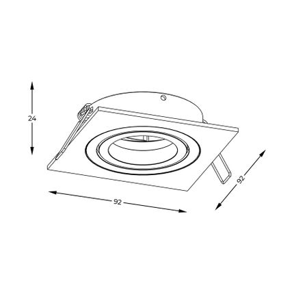 Lampa spot CHUCK DL SQUARE ARGU10-041-N - czarny