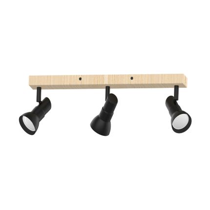 Lampa sufitowa TRIEST JP01A-SP-02-BWD.350 - czarny mat/drewno