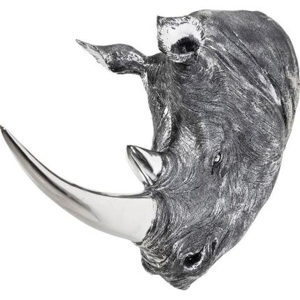 Dekoracja ścienna HEAD RHINO - antyczny szary
