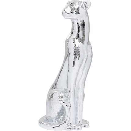 Dekoracja stojąca MOSAIK WELCOME PANTHER LEFT XL - srebrny