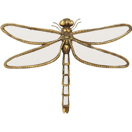 Dekoracja ścienna DRAGONFLY MIRROR 27x35 - lustrzany/złoty