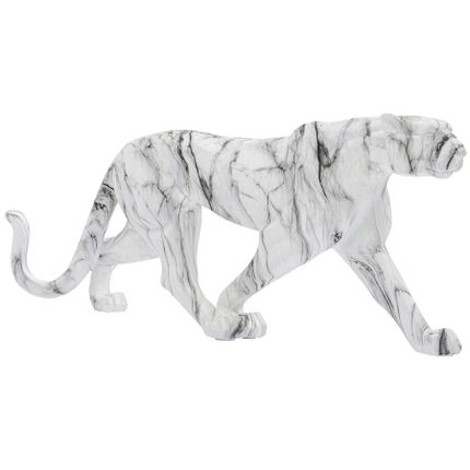 Dekoracja stojąca LEOPARD MARBLE 95 - biały