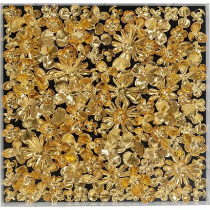 Dekoracja ścienna GOLD FLOWER 60x60 - złoty
