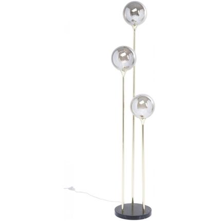 Lampa podłogowa AL CAPONE TRE - dymiony/złoty