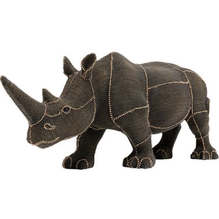 Deco Figurine Rhino Rivets Pearls 25cm