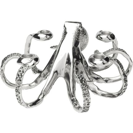 Świecznik aluminiowy OCTOPUS - srebrny