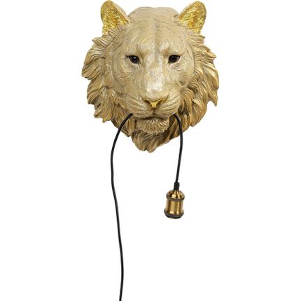 Kinkiet ANIMAL TIGER HEAD - złoty