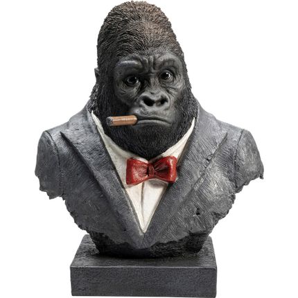 Figurka dekoracyjna SMOKING GORILLA - czarny