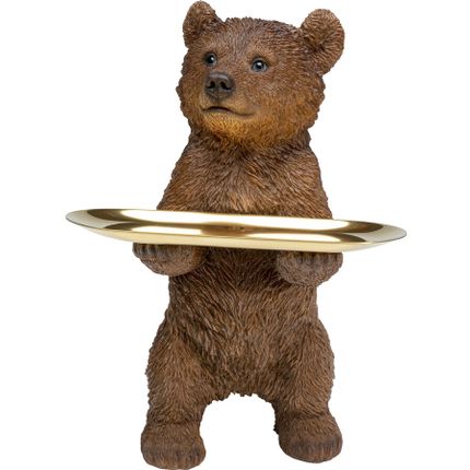 Figurka dekoracyjna z tacką BUTLER STANDING BEAR 35