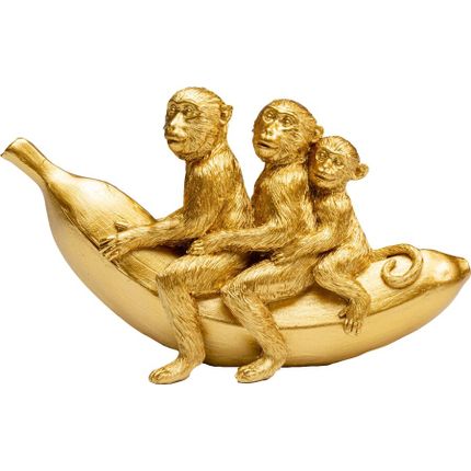 Figurka dekoracyjna BANANA RIDE - złoty