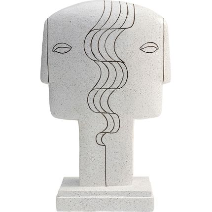 Dekoracja stojąca SYMMETRIC FACE - biały