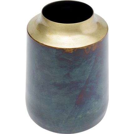 Wazon aluminiowy złoto szary Ø12x15 cm