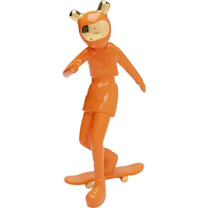 Figurka dekoracyjna SKATING ASTRONAUT 33 - pomarańczowy