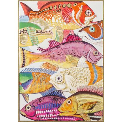 Obraz na płótnie FISH MEETING ONE 75x100
