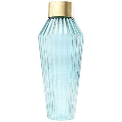 Wazon szklany BARFLY LIGHT BLUE 43 - jasnoniebieski/złoty