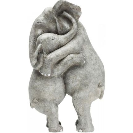 Figurka dekoracyjna ELEPHANT HUG - szary