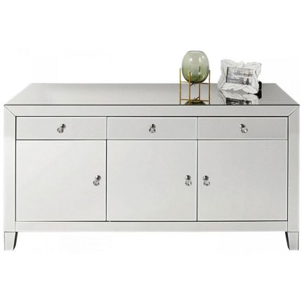 Komoda 3-drzwiowa z szufladami LUXURY - lustrzany