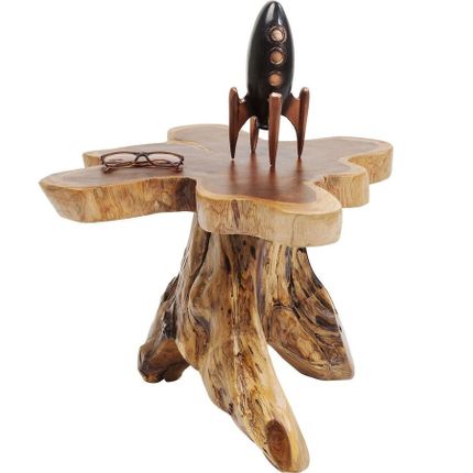Stolik drewniany TREE BIG 50x50 - naturalny