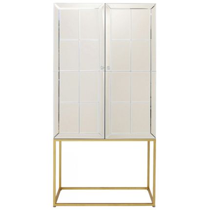 Komoda z barkiem LUXURY - perłowy lustrzany