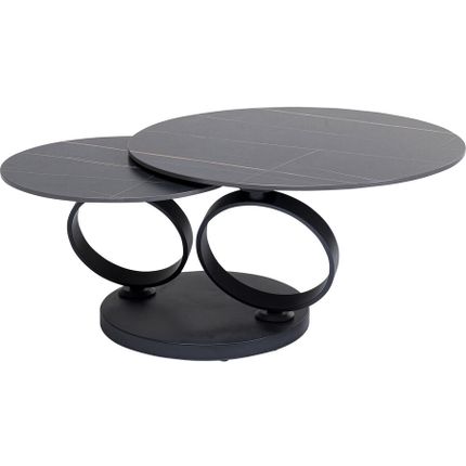 Stolik obrotowy BEVERLY 133x80 - czarny