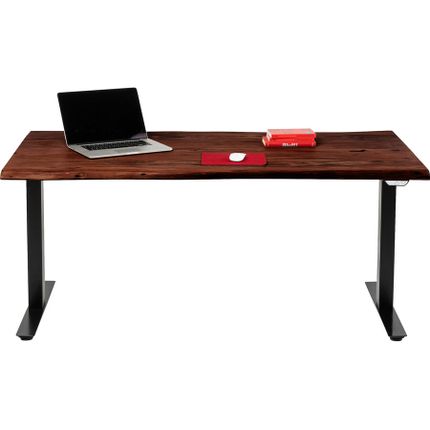 Biurko HARMONY 180x90 z elektryczną regulacją wysokości - ciemna akacja/czarny
