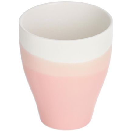 Kubek porcelanowy biało różowy