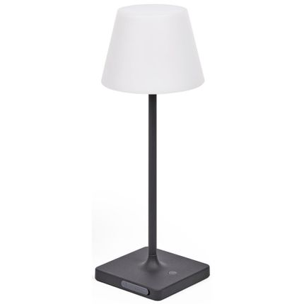 Lampa stołowa ogrodowa ALUNEY - biały/czarny