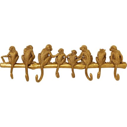 Wieszak ścienny MONKEY HOOK - złoty