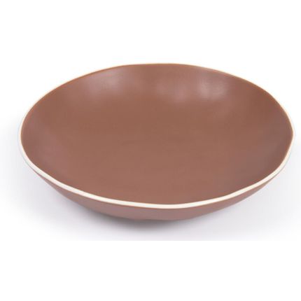 Talerz głęboki ceramiczny brązowy Ø21cm