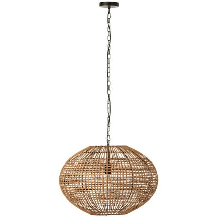 Lampa wisząca rattanowa ażurowa brązowa Ø61x41 cm