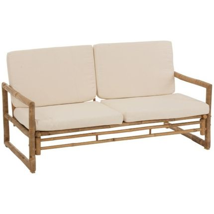 Sofa 2-osobowa OMNU - biały/naturalny