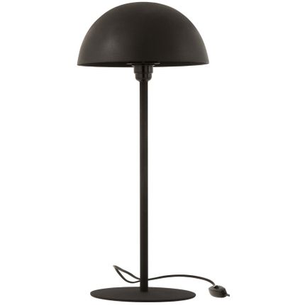 Lampa stołowa metalowa czarna klosz czarny Ø27x59 cm